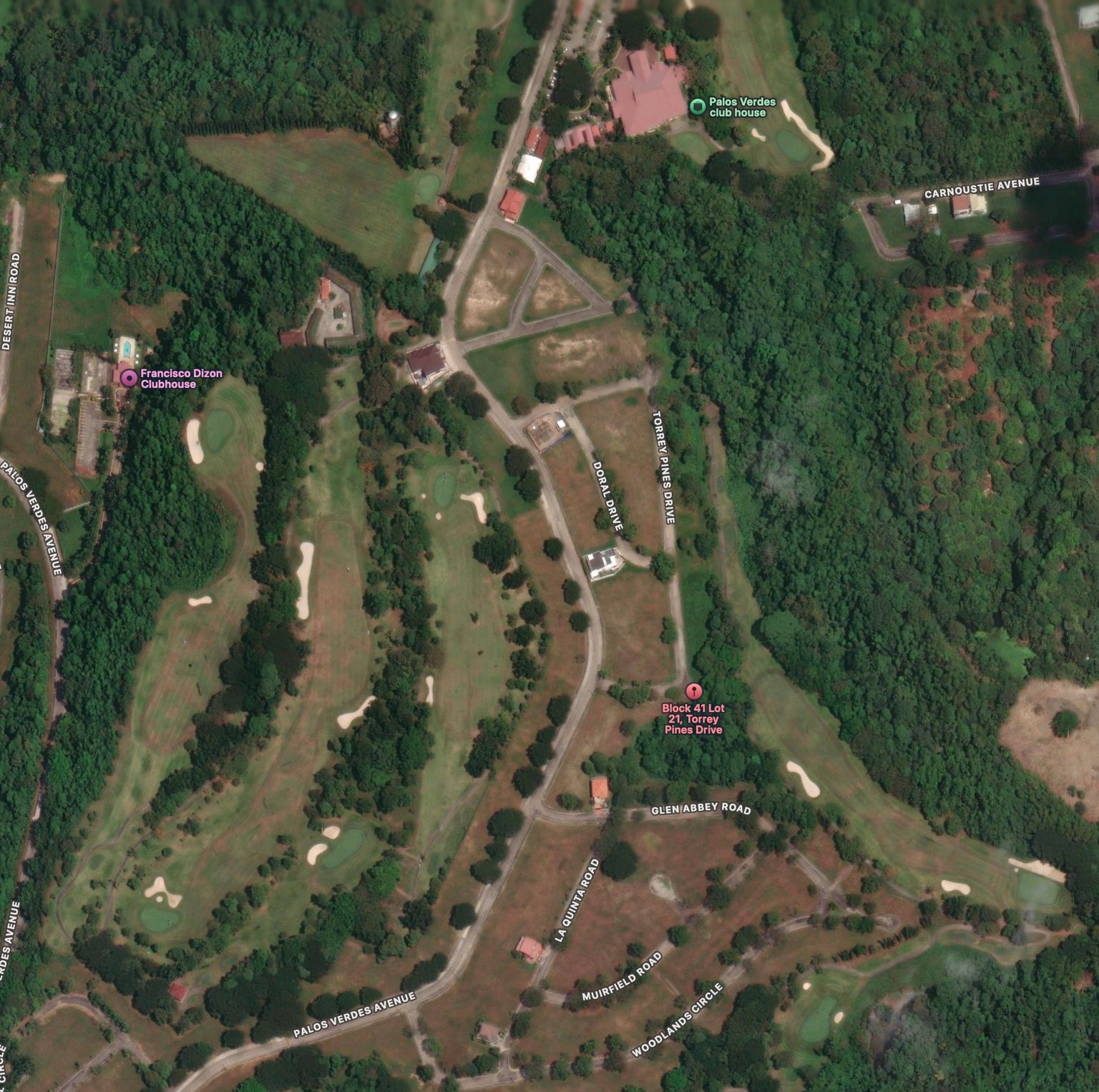 Aerial location view with Block 41 Lot 21 circled